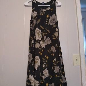 Floral grey and white dress